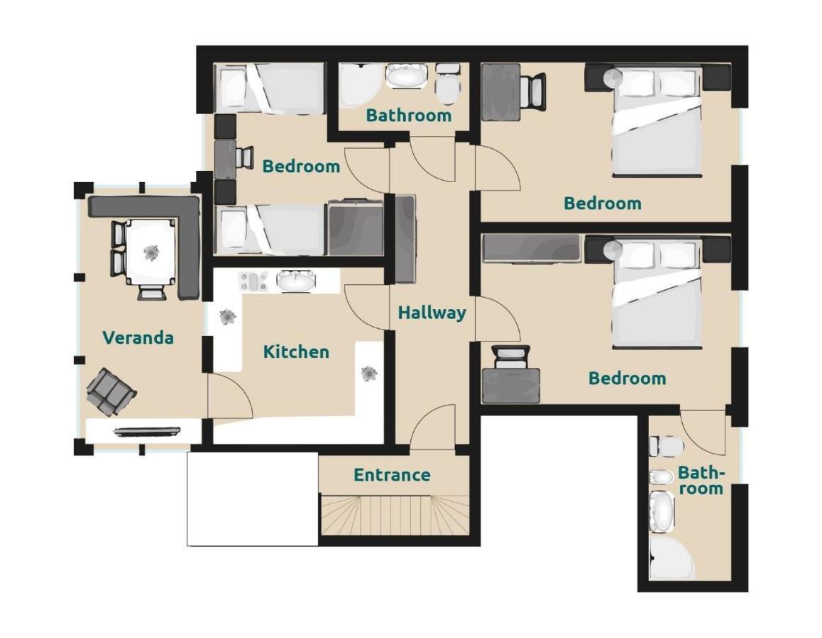 Villa Alpina Apartments Santa Cristina Val Gardena Eksteriør bilde